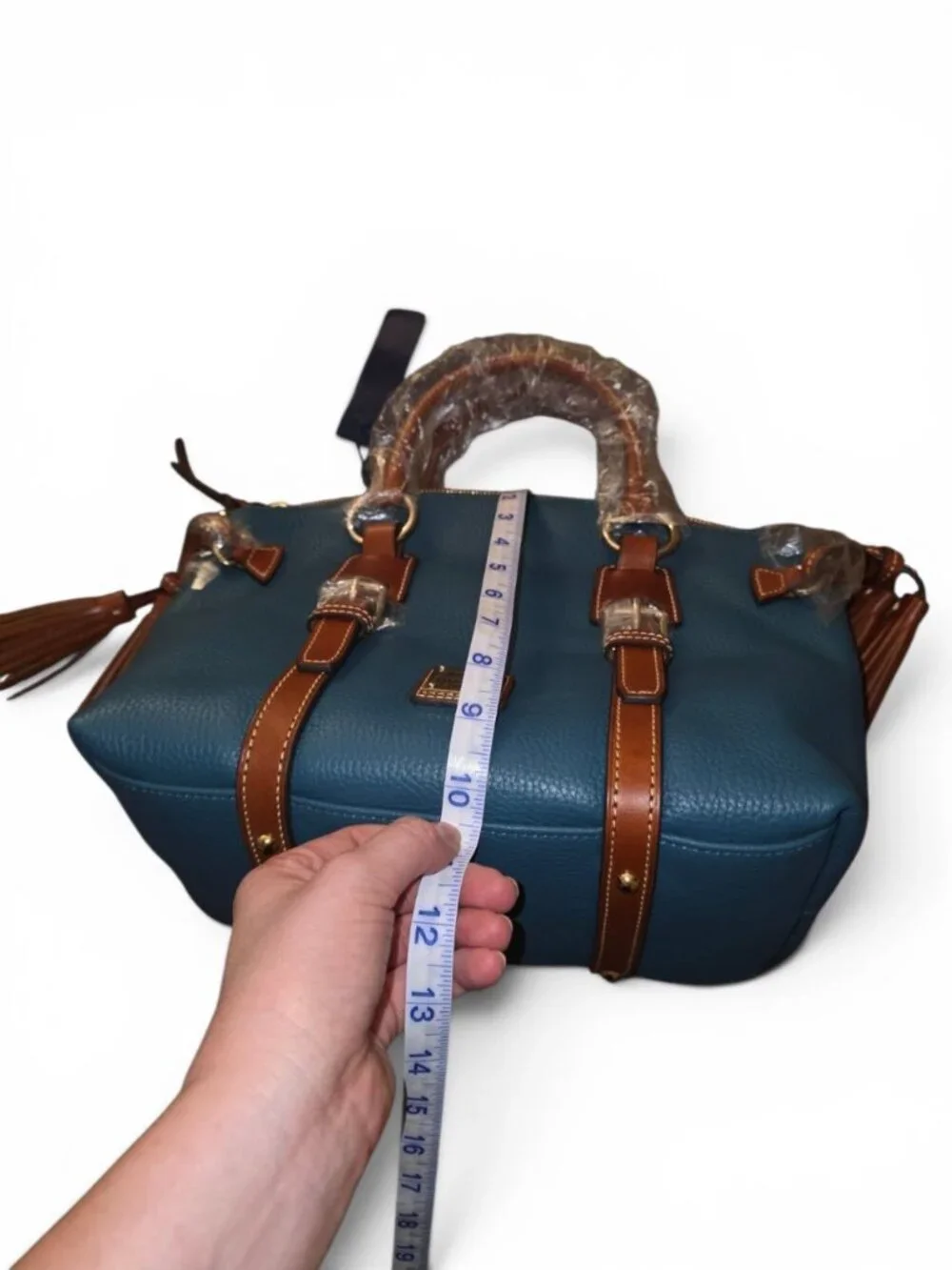 Dooney & Bourke Bristol Satchel Celadon Pebble Leather NWT R2266 Dust Bag